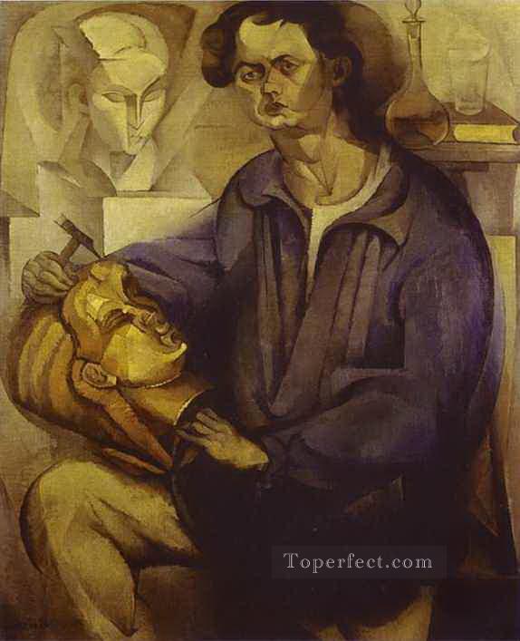 オスカー・ミエストチャニノフの肖像 1913年 ディエゴ・リベラ油絵